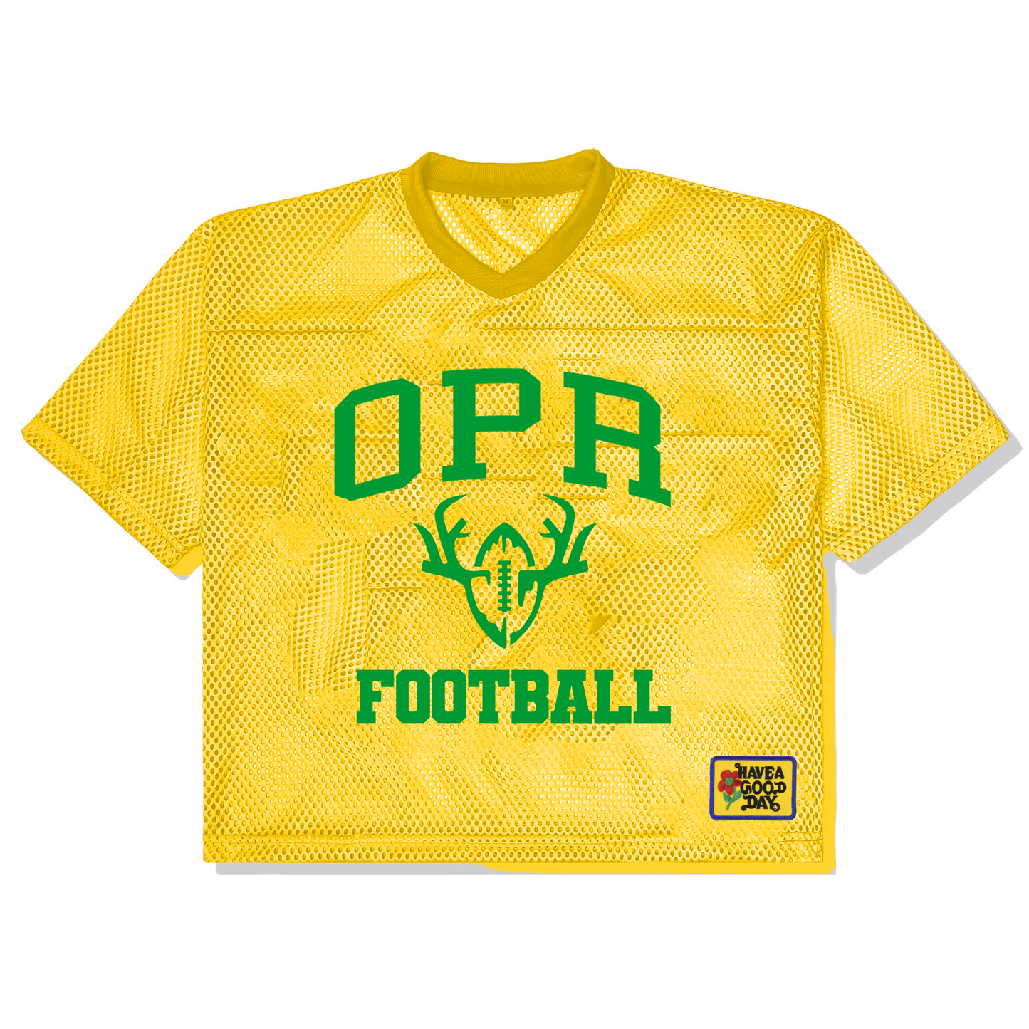 CROPPED MESH FOOTBALL JERSEY